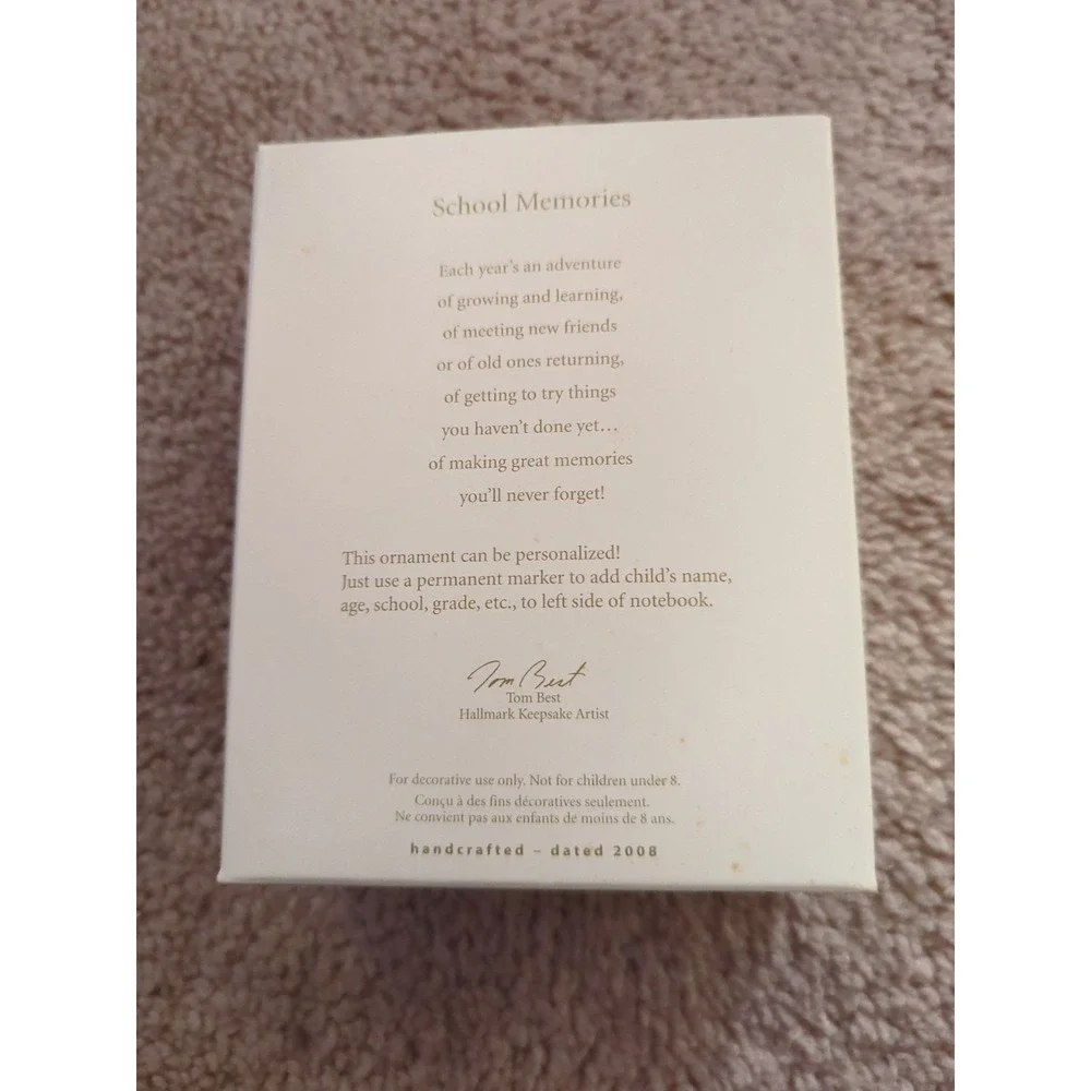 Hallmark Keepsake Christmas Ornament 2008 School Memories Photo Holder NIB‎